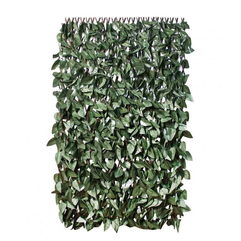 Silver & Stone Expanding Dark Ivy Trellis with Artificial Leaves 2m x 1m