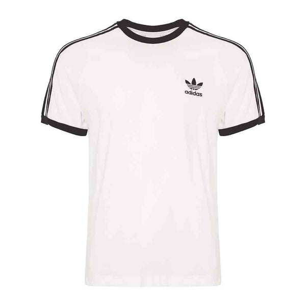 adidas white shirt black stripes