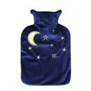 Hot Water Bottle and Eye Mask Set - Blue