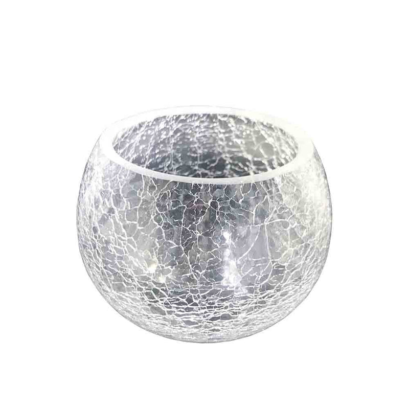 Crackle Glass Tealight 7.5cm