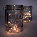 Set of 2 LED Glass Jars