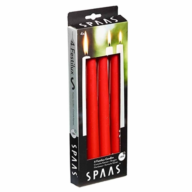 Candle Dinner Pack of 4 Red