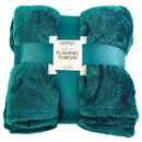 Lewis's Plain Super Soft Flannel Throw - Teal