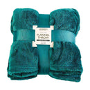 Lewis's Plain Super Soft Flannel Throw - Teal