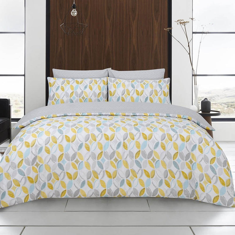 Castile/Amelie Twin Pack Ochre Duvet Set