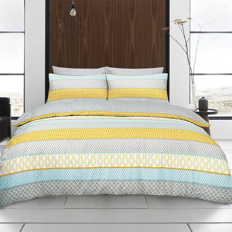 Castile/Amelie Twin Pack Ochre Duvet Set