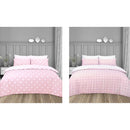 Polka Dot/Window Pane Twin Pack Duvet Set