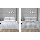 Polka Dot/Window Pane Twin Pack Duvet Set