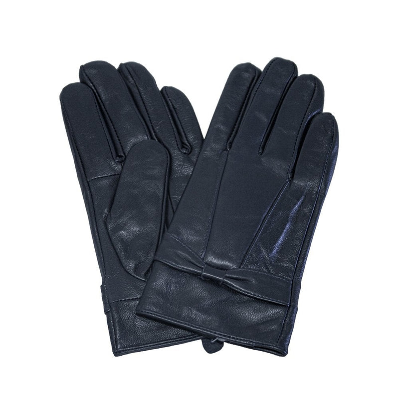 Ladies Leather Gloves - Navy