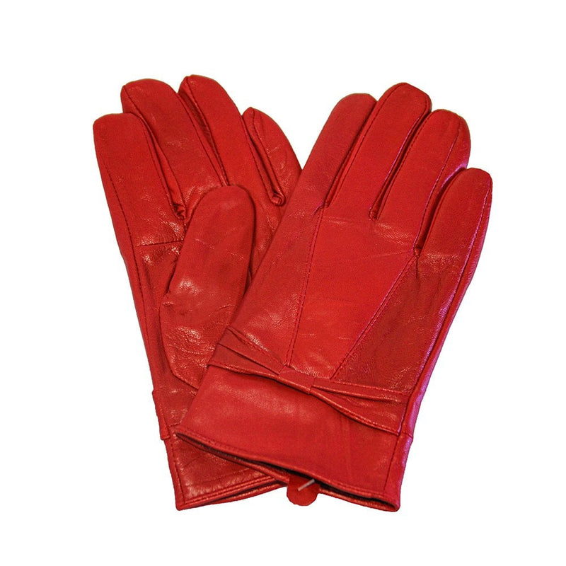 Ladies Leather Gloves - Red