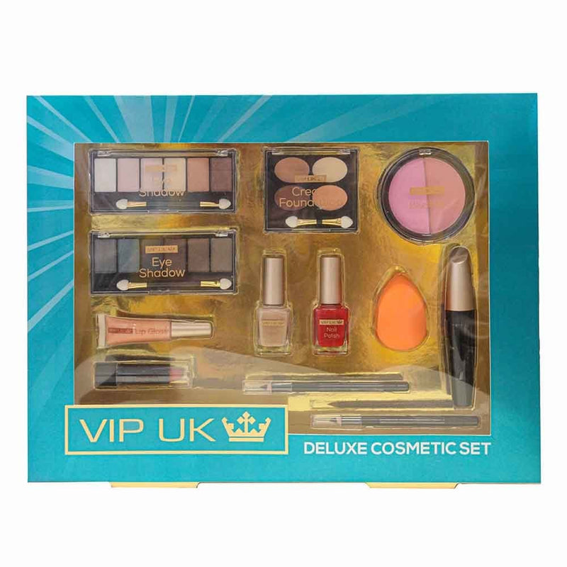 Deluxe Cosmetic Foundation Eyeshadow Blusher Nail Polish Varnish Makeup Gift Set