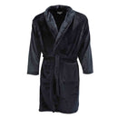 Mens Hutson Harbour Plain Dressing Gown - Black