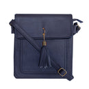 Tassel Front Cross Body Bag Navy