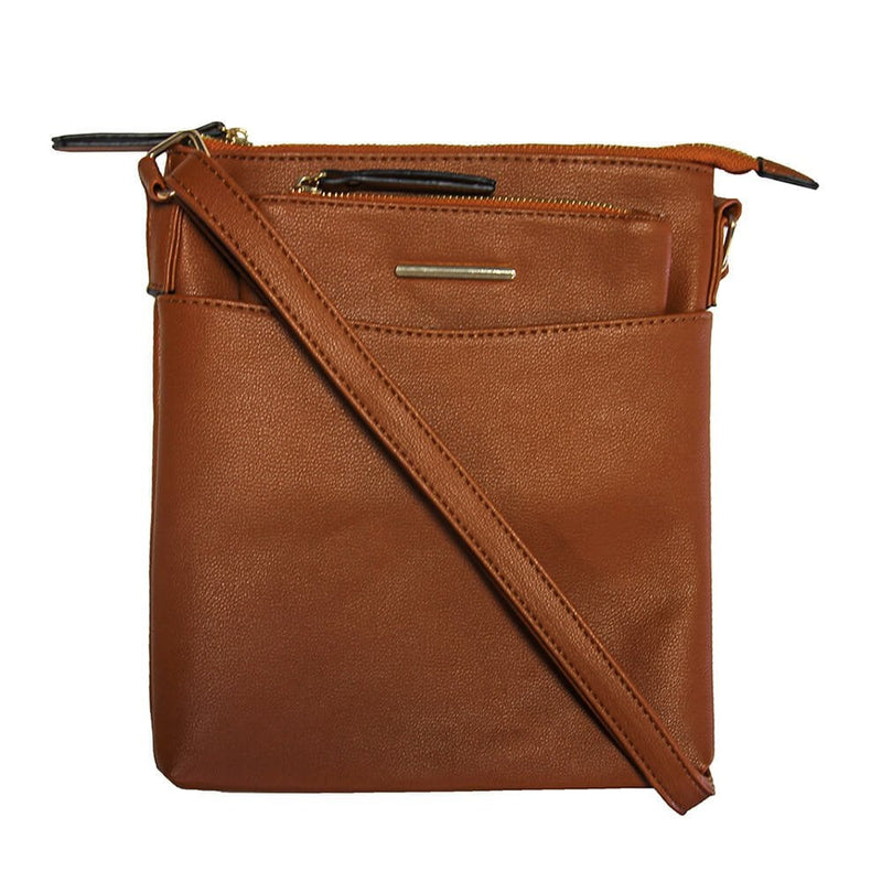 Square Cross Body Bag Tan with Purse