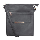 Zip Pocket Cross Body Bag Black