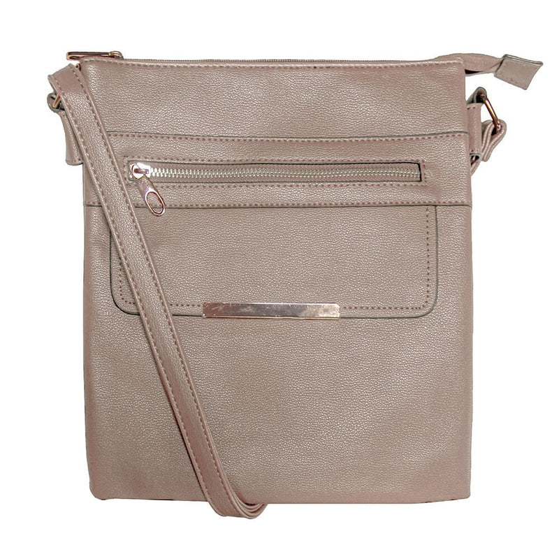 Zip Pocket Cross Body Bag Red