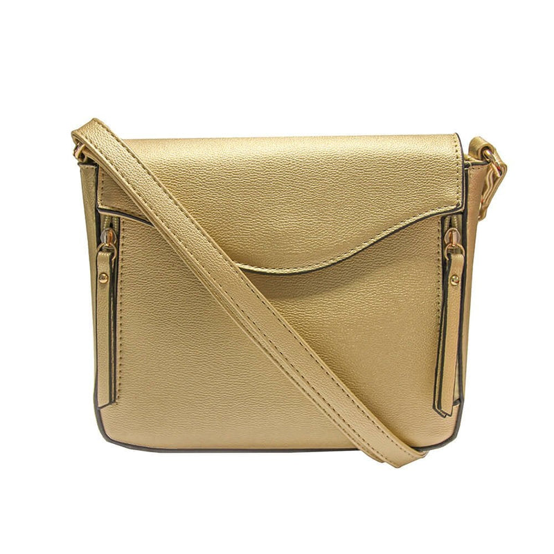 Side Zip Shoulder Bag Gold