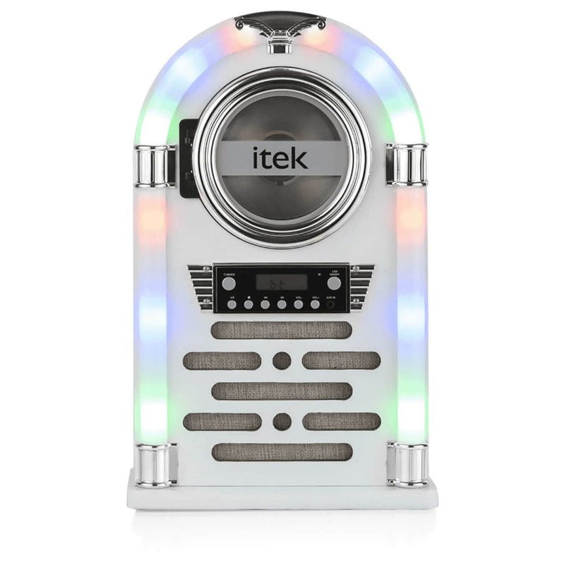 Itek Freedom Bluetooth Jukebox with CD Player and FM Radio Gloss White