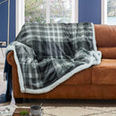 Whiltshire Flannel Check Throw - Grey
