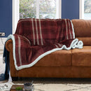 Whiltshire Flannel Check Throw - Red