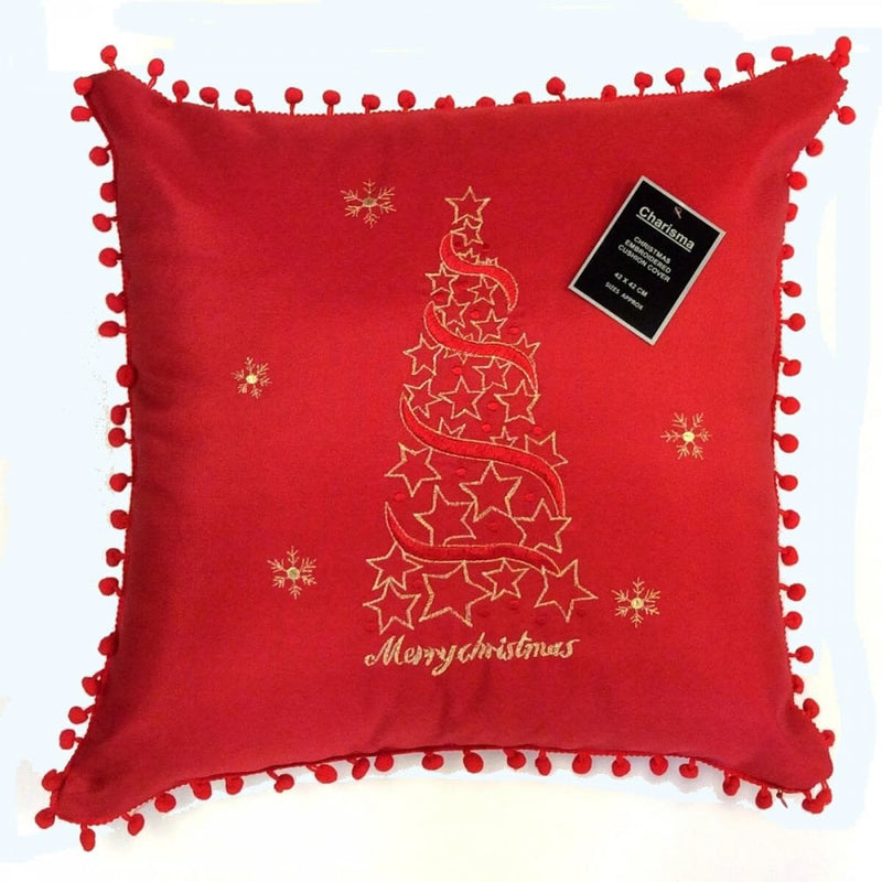 Starry Tree Pom Pom Cushion