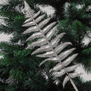 Large Feather Stem Pick Christmas Decoration - Silver