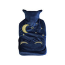 Hot Water Bottle and Eye Mask Set - Blue