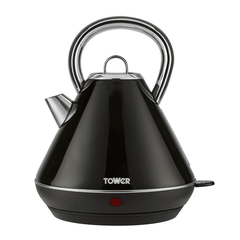 Tower 3KW 1.8L Stainless Steel Pyramid Kettle - Black