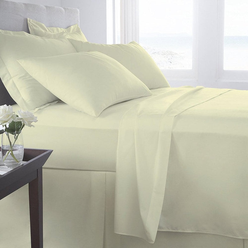 Lewis's Luxury Egyptian Cotton 200 Thread Count Bedding Sheets - Cream