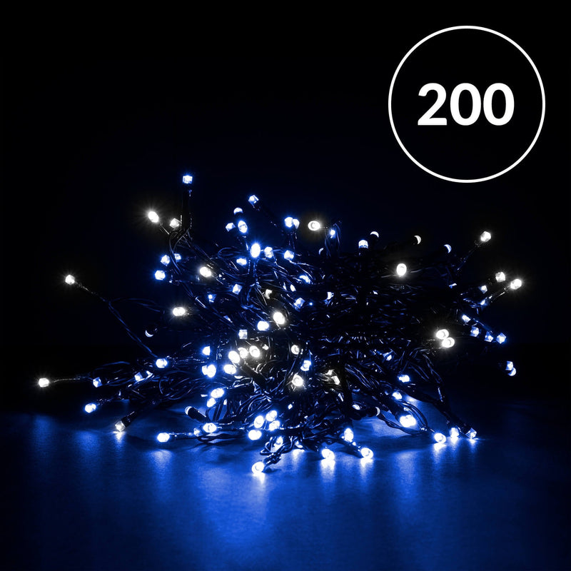 Christmas Sparkle Indoor and Outdoor Chaser Lights x 200 Blue and White LEDs - Mains Operated