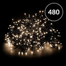 Christmas Sparkle Indoor and Outdoor Cluster Lights x 480 with Warm White LEDs - Mains Operated