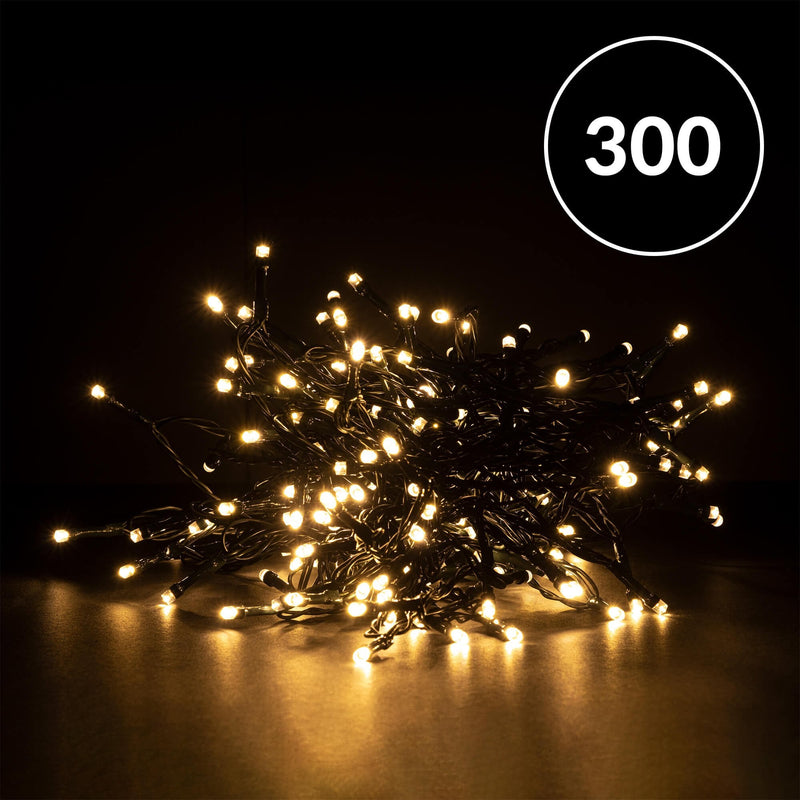 Christmas Sparkle Indoor and Outdoor Chaser Lights x 300 Warm White LEDs - Mains Operated