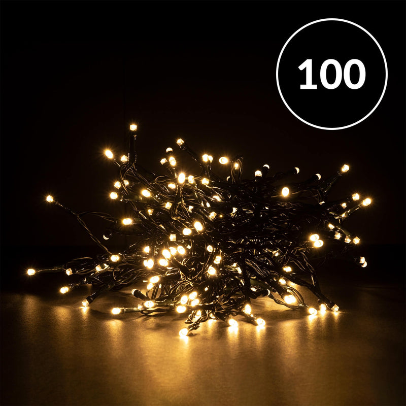 Christmas Sparkle Battery Operated Fairy Lights with 100 Warm White LEDS