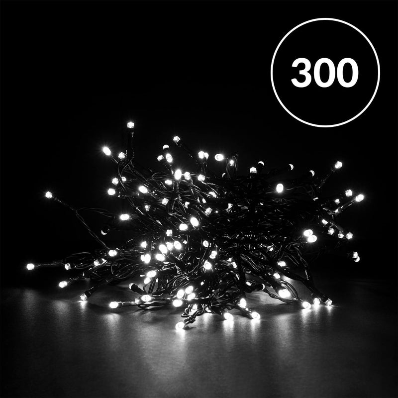 Christmas Sparkle Indoor and Outdoor Chaser Lights x 300 White LEDS - Mains Operated