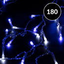 180 Blue & White LED Snowing Icicle Lights