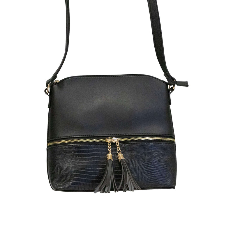 Twin Tassel Cross Body Bag