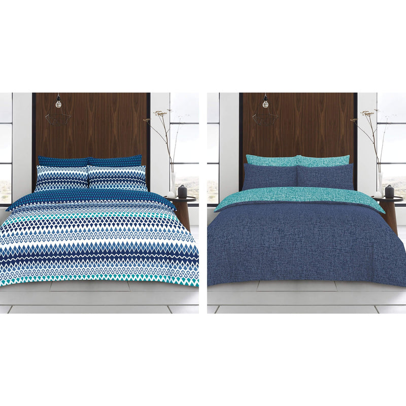 Gene Digital/Crosshatch Twin Pack Duvet Set