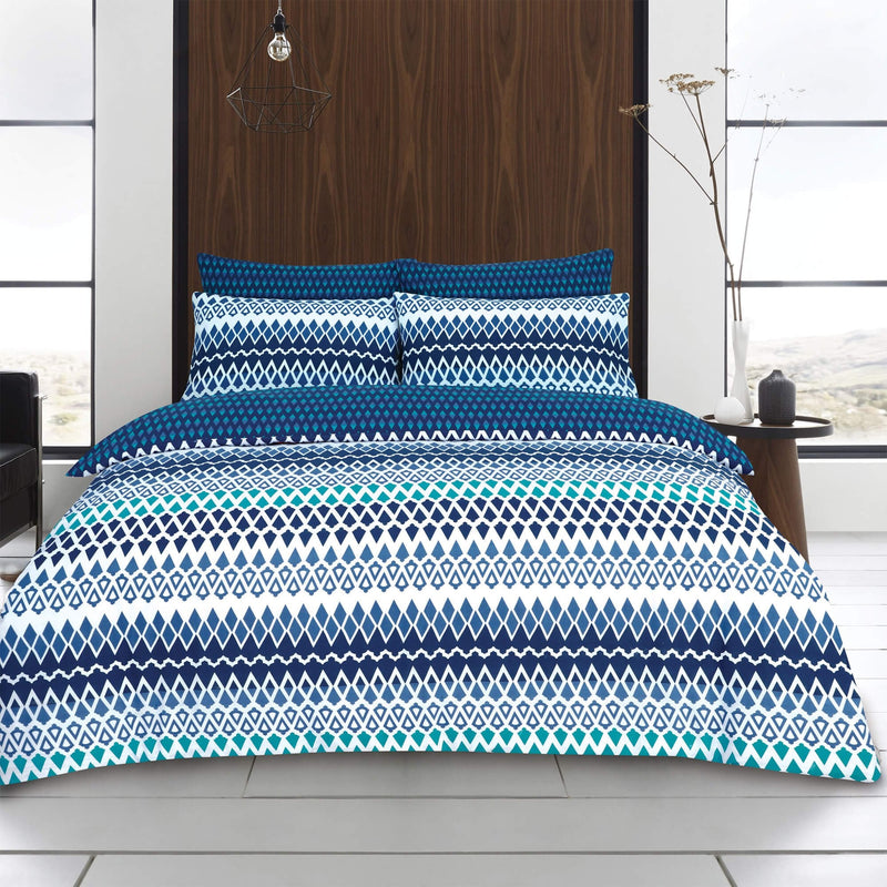Gene Digital/Crosshatch Twin Pack Duvet Set