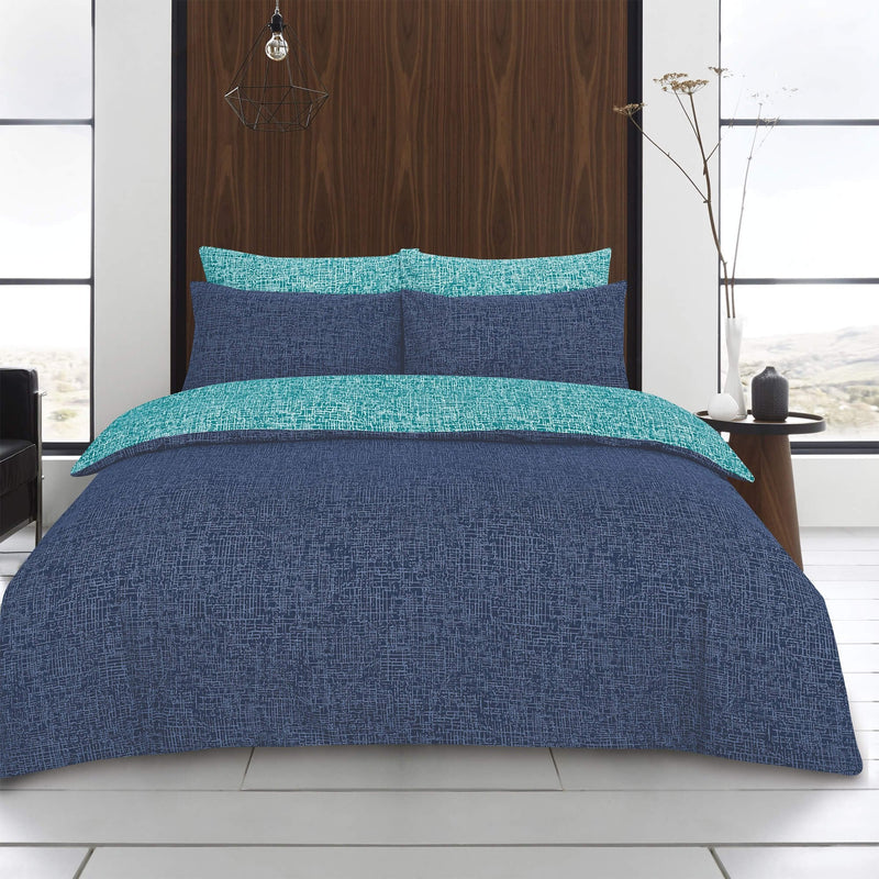 Gene Digital/Crosshatch Twin Pack Duvet Set