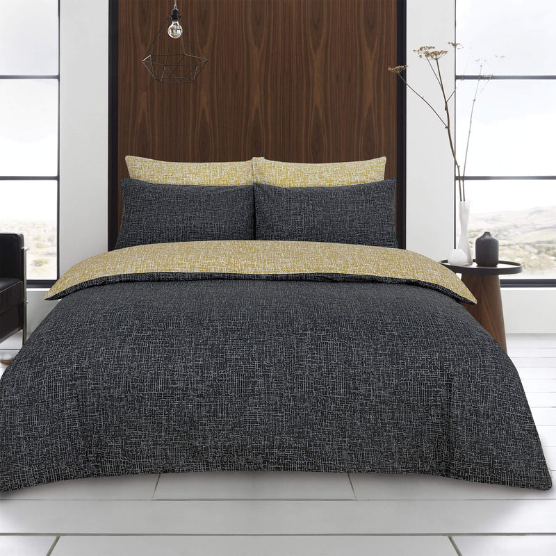 Gene Digital/Crosshatch Twin Pack Duvet Set