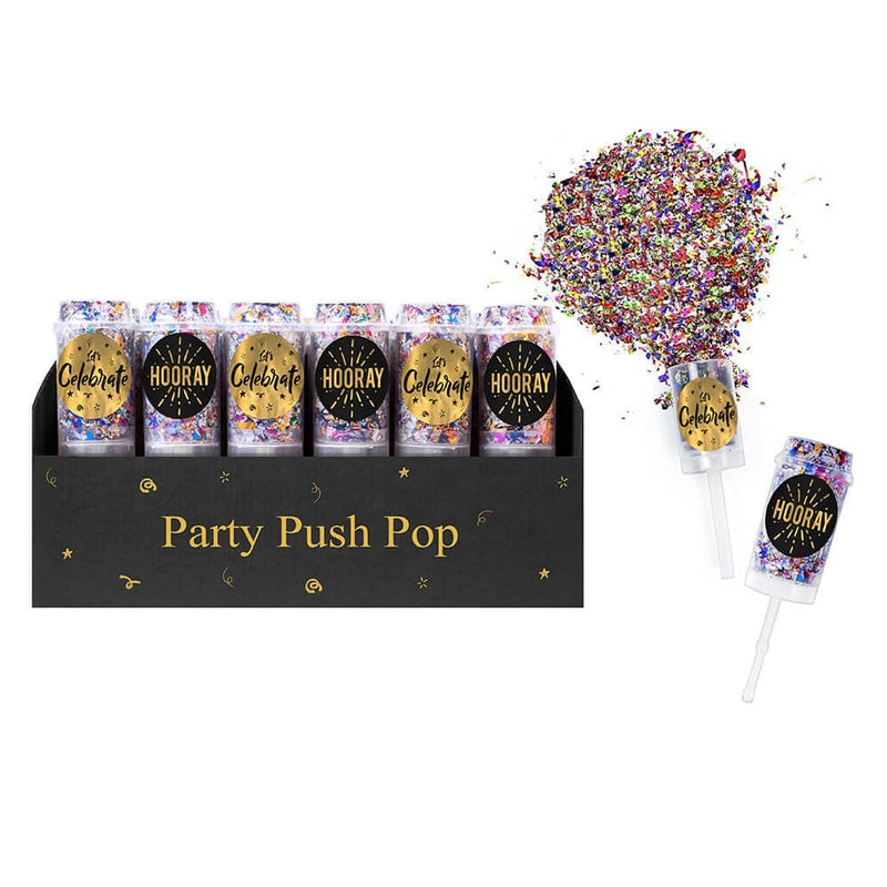 Multi Coloured Foil Confetti Push Up