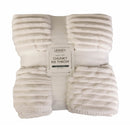 Lewis's Super Soft Chunky Ribbed Throw - Cream