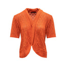 Pointelle Scoop Shrug - Flame