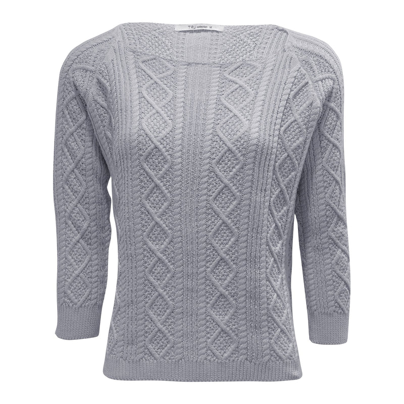 Cotton Cable Jumper - Grey