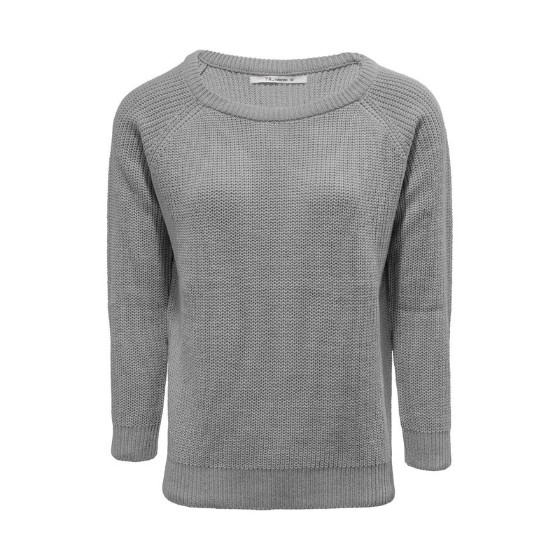 Fisherman Rib Sweater - Pale Grey