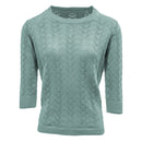 Pointelle Stitch Scoop Neck - Mint