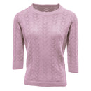 Pointelle Stitch Scoop Neck - Pink