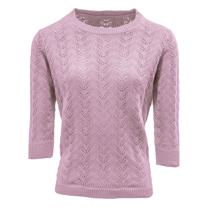 Pointelle Stitch Scoop Neck - Mint