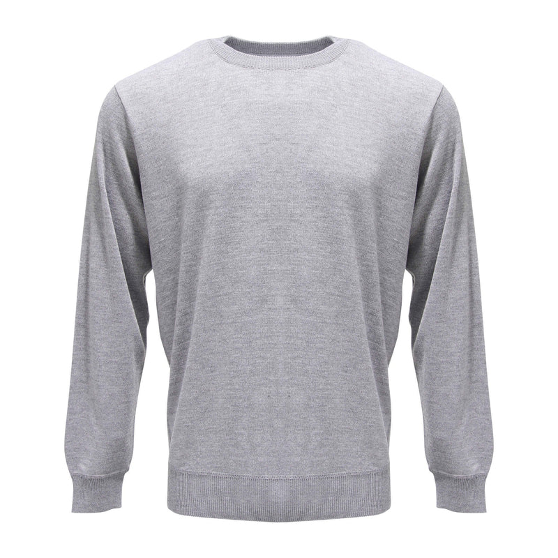Hutson Harbour Plain Crew Neck Jumper - Grey