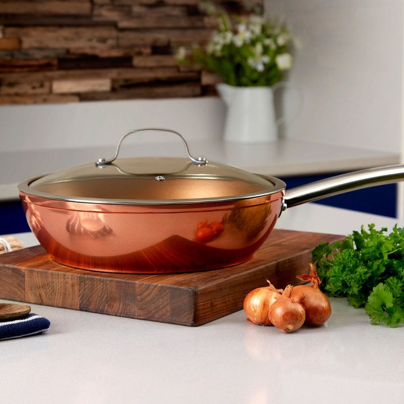 Tower Copper 28cm Wok